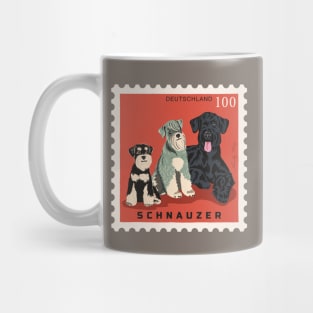 Schnauzer Dogs Postage Stamp Mug